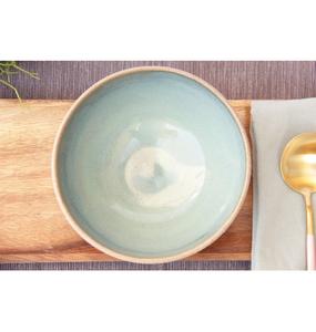 ชามเซรามิกขนาดใหญ่พิเศษเคลือบสี Sea Mist ความจุเยอะ ทนทาน ปลอดภัยสำหรับอาหาร เหมาะสำหรับโต๊ะอาหารหรูหรา - Product Image 4