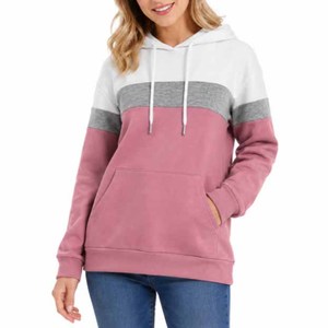 Sudadera con Capucha Personalizada para Mujer, Diseño Color Block, 100% Algodón, Tejido de Punto, Estilo Otoñal, Sudadera Casual de Alta Calidad, OEM - Product Image 5