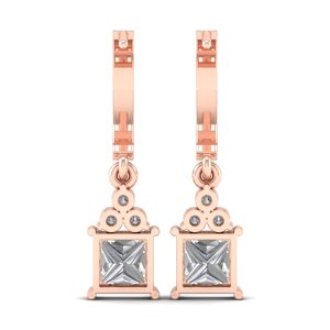 REYES Pendientes de Plata de Ley 925 de Alta Calidad con Diamantes Cultivados en Laboratorio de 4 Quilates, Brillantes, para Bodas, Joyería Fina al por Mayor - Product Image 4