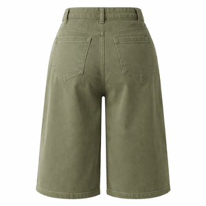 Shorts de Mezclilla Largos y Holgados al por Mayor para Mujer - Opciones Personalizadas de Proveedor Directo de Fábrica - Product Image 2