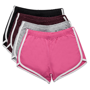 Shorts de course pour femmes à taille élastique mi-haute, en Spandex/Polyester écologique, séchage rapide, légers, pour la gym, l'entraînement et le fitness, couleur unie - Product Image 2