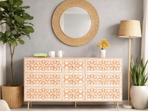 ILAHI's Bone Inlay <b>Drawer</b> Modern Design Agate Detailing <b>Storage</b> Portable Home Furniture - Product Image 2