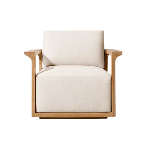 Chaise longue de luxe Lagos en teck massif, structure ouverte, coussin confortable et moelleux, résistante aux intempéries, mobilier d'extérieur de luxe - Product Image 3