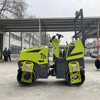 Rouleau compacteur vibrant à double tambour EPA, 1 tonne, 1,8 tonne, certifié CE/ISO, mini-rouleau, machine de compactage