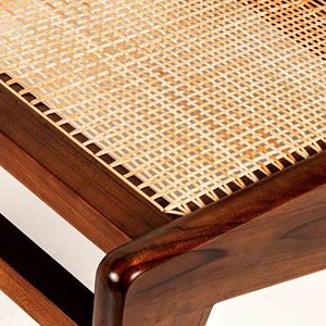 เก้าอี้พักผ่อนสไตล์ Pierre Jeanneret แบบขายส่ง โครงไม้เนื้อแข็งรูปตัว Z พร้อมงานสานหวายธรรมชาติ สำหรับห้องนั่งเล่น - Product Image 5