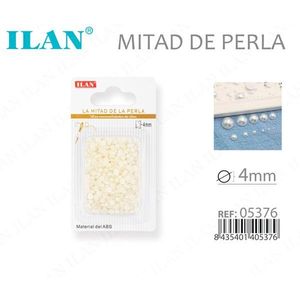 Cuentas de ABS de 4mm con Media Perla Ilan para Manualidades - Product Image 3