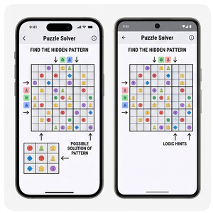 Aplicación Royalcraft Puzzle Solver: Resuelve rompecabezas, desafíos mentales, juegos de lógica y herramienta de consejos inteligentes para iOS/Android y MAC - Product Image 1