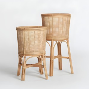 Modern Rattan Handmade <b>Stand</b> for Plants Nordic Boho Style Plant Holder Racks Flower <b>Pots</b> <b>Stand</b> Planter Rack - Product Image 4