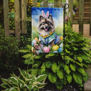Keeshond Multicolor huevo de Pascua caza jardín bandera buzón decorativo patio Banner para Patio ilustraciones camas de flores patio césped signos - Product Image 2