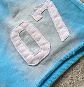 Pantalones Cortos de Playa Hechos a Mano con Patrón de Bordado Personalizado, Estilo Vintage, de Algodón Felpa, Efecto Desgastado por el Sol, Holgados, Tipo Bermuda - Product Image 2