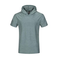 T-shirt en jersey à manches courtes pour homme, coupe ajustée, imprimé, avec logo personnalisé, en coton, pour la gym, le fitness, le streetwear et la musculation, idéal pour l'été
