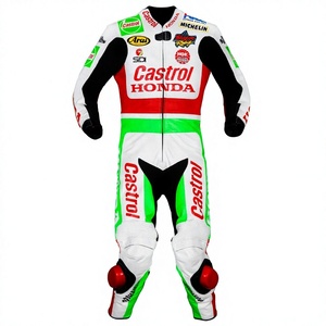 Combinaison de course WSBK Aaron Slight Zonda en cuir 1 pièce en cuir de vachette/crocodile pour moto/cyclisme - Product Image 1
