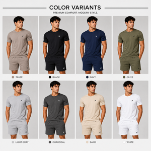 Ensemble deux pièces unisexe X Sports City, t-shirt à manches courtes col rond et short, en polyester/coton respirant et anti-transpiration, pour l'été, décontracté - Product Image 6