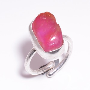 925 silver Raw Ruby <b>rings</b> Matte Finish jewelry Fine silver <b>rings</b> Adjustable Trendy silver jewelry for women Birthstone Gift USA - Product Image 1