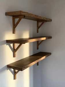 Modern Natural Wood S Shaped <b>Floating</b> <b>Wall</b> Shelf Single Tier Geometric Adjustable Flexible Design Flower Pot Display <b>Unit</b> for - Product Image 2