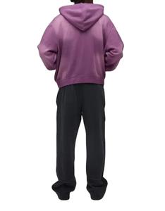 Sudadera con capucha de invierno personalizada de poliéster/algodón, de punto, extragrande, gruesa, con cremallera, estilo streetwear, lavado ácido, efecto desgastado por el sol, para hombre - Product Image 2