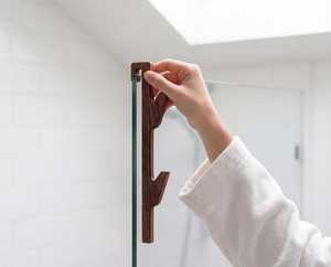 Custom Size Minimalist Wooden <b>Towel</b> <b>Hook</b> Set Wall Mounted Bathroom Accessory Natural Wood Finish Custom Shape Design - Product Image 3