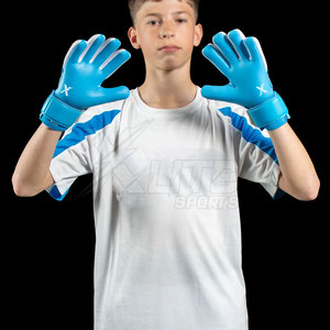 Professional <b>Football</b> Soccer Goalkeeper Training Gloves <b>Leather</b> Palm Grip Breathable Non-Slip Wrist Support for Practice - Product Image 4