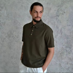 <b>POLO</b> Men's <b>Linen</b> <b>Shirt</b> <b>Linen</b> <b>Polo</b> tshirt <b>Linen</b> t-<b>shirt</b> for men Organic Flax t-<b>shirt</b> <b>Linen</b> Men's T-<b>shirt</b> Summer <b>shirt</b> <b>Linen</b> - Product Image 5