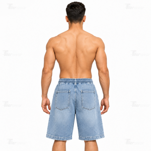 <b>Men</b> Premium Denim Shorts Straight ODM Washed Cotton Stretch Casual Streetwear Summer Shorts Distressed Fashion Cargo Bottoms - Product Image 2