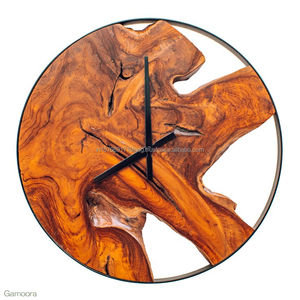 Solid Wood Live Edge <b>Wall</b> <b>Clock</b>, Rustic Natural Wooden <b>Clock</b>, Handmade <b>Wall</b> Decor, Modern Farmhouse Home Decor, Unique Wood - Product Image 6