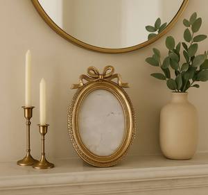 Marco de Fotos Rectangular Ligero de Latón Dorado Vintage, Exhibición Vertical y Horizontal, Decoración de Mesa Duradera y Ecológica para el Hogar - Product Image 4