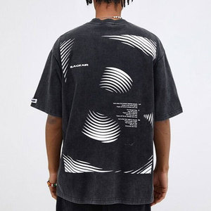 Camiseta Fearless Estampada para Hombre, Talla Grande, Manga Corta, Cuello Redondo, Estilo Urbano, Jersey de Algodón con Patrón Abstracto y Logotipo Frontal - Product Image 6