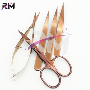 Juego de Pinzas para Cejas RMI de Alta Calidad, 4 Piezas, Acabado Plasma en Oro Rosa, Estuche de Lujo con Punta Puntiaguda - Product Image 3