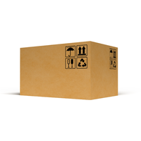 Boîte en carton ondulé écologique et résistante en matériau recyclé avec logo et design personnalisés pour l'emballage de boissons réutilisables
