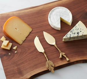 Ensemble de couteaux à fromage en acier inoxydable avec design feuille d'or, spatules à tartiner pour la maison et la cuisine - Product Image 5