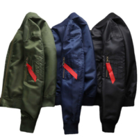 Blouson bomber MA1 en nylon léger OEM le plus vendu pour hommes, broderie imprimée printemps