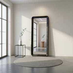 Handcrafted Modern Eco-Friendly Wooden <b>Rectangular</b> Framed Decorative Accent Wall <b>Mirror</b> for Bedroom Living Room Hallway Entryway - Product Image 3