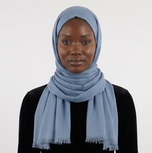 Foulard Hijab Court en Polyester pour Femme, Couleur Unie, Respirant, Léger, Style Arabe Musulman, Élégant, Toutes Saisons, Vente en Gros - Product Image 2