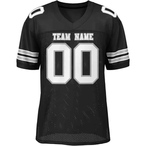 Maillot de football américain personnalisé pour homme, vert turquoise et rose, col en V, impression sublimée, anti-humidité, manches courtes, adulte - Product Image 4