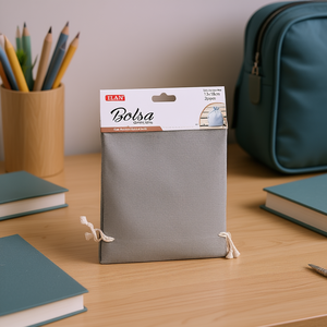 Borsa Multiuso Ilan 13x18cm Grigia 2 Pezzi Borsa Portaoggetti - Product Image 3