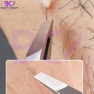 Pince à épiler en acier inoxydable durable, légère et réutilisable, à pointe inclinée de haute précision, outil de maquillage pour l'épilation des sourcils et des cils - Product Image 3