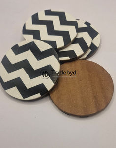 Posavasos Decorativo Hecho a Mano con Incrustaciones de Hueso, Diseño Cuadrado de Primera Calidad para Uso en el Hogar y Restaurantes, Colores Personalizados Disponibles - Tradebyd - Product Image 1