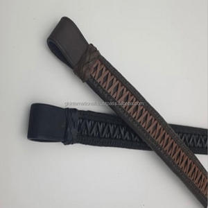 Banda de cuero para cejas personalizada hecha a mano, diseño trenzado hecho a mano en cuero negro y marrón premium - Product Image 3