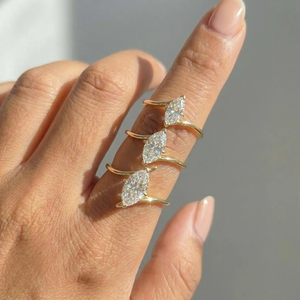 <b>925</b> Sterling <b>Silver</b> Luxury Marquise Cut VVS Moissanite Wedding Engagement <b>Ring</b> for Women Anniversary Gift & Party Jewelry - Product Image 6
