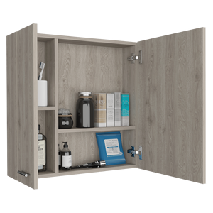 Armadietto per medicinali Kenya a doppia anta con quattro ripiani interni, specchio da bagno con pratica soluzione di archiviazione - Product Image 6