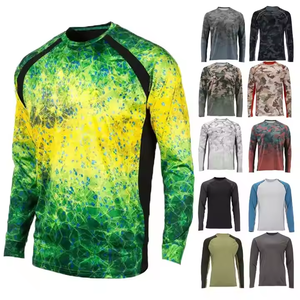Camisa de Pesca de Manga Larga para Hombre, con Estampado por Sublimación, Secado Rápido, UPF 50, Patrón de Camuflaje, Ropa para Actividades al Aire Libre - Product Image 1