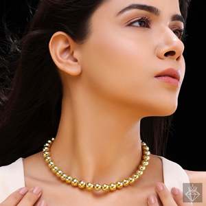 Accesorio de moda para collar con cuentas antideslustre y dorado con chapado Premium - Product Image 1