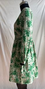 Vestido Mini de Verano para Mujer, Estampado de Algodón y Lino, Cuello en V, Manga Larga, Corte Ajustado y Evase, Informal, para la Noche y Uso Diario Cómodo - Product Image 4