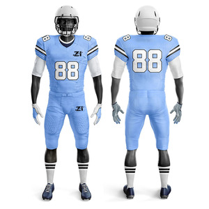 Uniforme de football américain sur mesure de haute qualité, 100% polyester, écologique, grande taille, séchage rapide, respirant, couleurs, logo, unisexe - Product Image 1