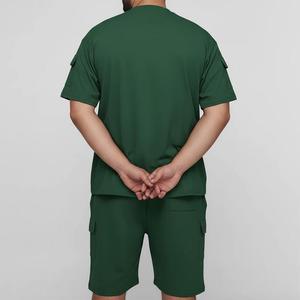 Breathable Green Plain Summer Mens Shorts Two Pieces Quick Drying Sportswear Shorts <b>Sets</b> - Product Image 3