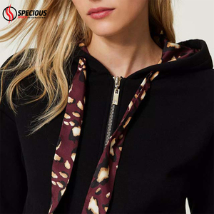 Ensemble de survêtement décontracté pour femmes en coton 100% - Coupe classique - Automne - Capuche - Couleur unie - Manches longues - Haute qualité - Product Image 4