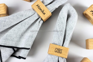 แหวนรองผ้าเช็ดปากไม้คุณภาพพรีเมียมสำหรับตกแต่งโต๊ะอาหาร - Product Image 3