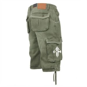 Pantalones Cortos de Mezclilla para Hombre, de Alta Calidad, con Estampado de Serigrafía, Estilo Jeans, de Pierna Ancha, Material Spandex/Poliéster - Product Image 6