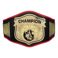 Cinturón de Campeonato Personalizado de Lucha Libre y Karate de Peso Pesado con Correas de Cuero Chapadas en Oro, 1 Pieza