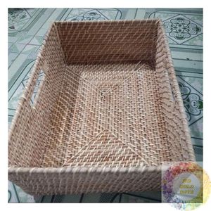 Handmade Rattan Woven <b>Basket</b> Natural Fiber Tray Rustic Serving <b>Basket</b> Home Decor <b>Storage</b> Organizer Wholesale from Vietnam - Product Image 1